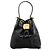 Balmain Mini borsa bucket Pulse in pelle liscia Nero - vista 3