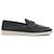 Prada Mocassino in pelle con logo triangolare Nero - vista 3