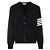 Thom Browne V-Ausschnitt-Cardigan aus Baumwolle in Milano-Stich Schwarz - Ansicht 3