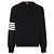 Thom Browne V-Ausschnitt-Cardigan aus Baumwolle in Milano-Stich Schwarz - Ansicht 4