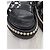 Chanel Sandalias de charol para mujer con correa de perlas Negro - vista 20