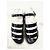 Chanel Sandalias de charol para mujer con correa de perlas Negro - vista 21