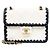 Chanel Mini Schultertasche mit Klappe in Weiß