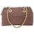Bolso Tote Prada Acolchado con Cadena Castaño