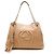 Borsa a tracolla da donna Gucci Interlocking G Soho Chain Beige