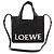 Borsa a mano Loewe Font Tote Mini Nero