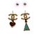 Chanel Ohrstecker mit Strass und Coco Mark Logo - Ansicht 4