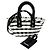 Borsa a mano Balenciaga Bistro XXS da donna Nero Bianco