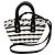 Borsa a mano Balenciaga Bistro XXS da donna Nero Bianco - vista 2