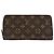 Zippy Cartera larga Louis Vuitton Brown Monogram Castaño