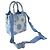 Prada Handtasche/Schultertasche aus Canvas Weiß Blau - Ansicht 11