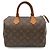 Bolso Louis Vuitton Monogram Speedy 25 Castaño Blanco