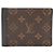 Louis Vuitton Monogram Macassar Portefeuille Mindoro Bi-fold Wallet Brown Black