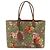 Sac cabas réversible Gucci GG Blooms Supreme Rose Multicolore Beige