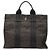 Hermès Gray Canvas Herline PM Marrom