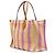 Borsa Shopper Tote Gucci in juta ricamata con logo, viola, Medium Porpora - vista 2