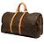 Louis Vuitton Brown Monogram Keepall Bandouliere 55 Marrone - vista 2