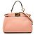 Borsa Satchel Peekaboo in pelle micro rosa Fendi