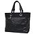Chanel Shopper aus beschichtetem Canvas in Schwarz