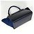 Céline Celine Trapeze Lederhandtasche Two-Way Blau Marineblau - Ansicht 2