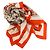 Hermès Foulard in cashmere e seta Hermes La Maison des Carrés Beige Arancione - vista 2