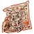 Hermès Foulard in cashmere e seta Hermes La Maison des Carrés Beige Arancione - vista 3
