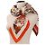 Hermès Foulard in cashmere e seta Hermes La Maison des Carrés Beige Arancione - vista 6
