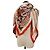 Hermès Foulard in cashmere e seta Hermes La Maison des Carrés Beige Arancione - vista 7