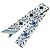 Louis Vuitton Bandeau BB Studded Narrow Scarf Bianco Blu