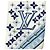 Louis Vuitton Bandeau BB Studded Narrow Scarf Bianco Blu - vista 4