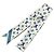 Louis Vuitton Bandeau BB Studded Narrow Scarf Bianco Blu - vista 5