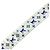 Louis Vuitton Bandeau BB Studded Narrow Scarf Bianco Blu - vista 7