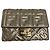 Fendi FF Pattern Gold Bi-Fold Wallet Golden