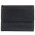 Chanel Coco Mark Black Leather Folding Wallet