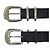 Céline Celine Western-Style Leather Belt Black Silvery White - view 4