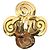 Timeless Spilla Chanel Vintage Coco Mark in metallo dorato D'oro