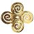 Timeless Spilla Chanel Vintage Coco Mark in metallo dorato D'oro - vista 2