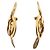 Timeless Spilla Chanel Vintage Coco Mark in metallo dorato D'oro - vista 3
