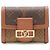 Louis Vuitton Monogram Reverse Portefeuille Dauphine Compact Tri-fold Wallet Braun Hellbraun
