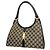 Borsa Gucci GG Canvas Jackie Marrone Nero