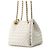 Borsa a tracolla Bottega Veneta Intrecciato con catena Bianco - vista 2
