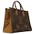 Borsa Tote Louis Vuitton Monogram Giant Reverse OnTheGo MM Marrone - vista 2