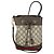 Borsa secchiello piccola Gucci GG Supreme Ophidia Web marrone