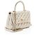 Gabrielle Sac Chanel Coco Top Handle Medium Flap Bag en veau vieilli métallisé Doré - vue 2