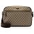 Borsa Messenger Gucci GG Supreme con zip frontale Marrone Beige