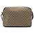 Borsa Messenger Gucci GG Supreme con zip frontale Marrone Beige - vista 3