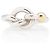 Tiffany & Co. Love Knot Ring aus Sterlingsilber und 18k Gold mit Haken- und Ösenverschluss - Größe 4 1/4 Golden Metallisch
