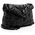 Autre Marque Saint Laurent Lambskin Monogram Puffer LouLou Medium Shoulder Bag Black - view 2