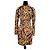 Versus Versace Vestido Estampado Leopardo Lana 1990s Castaño Estampado de leopardo