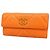 Cartera larga de Chanel en piel de cordero naranja
